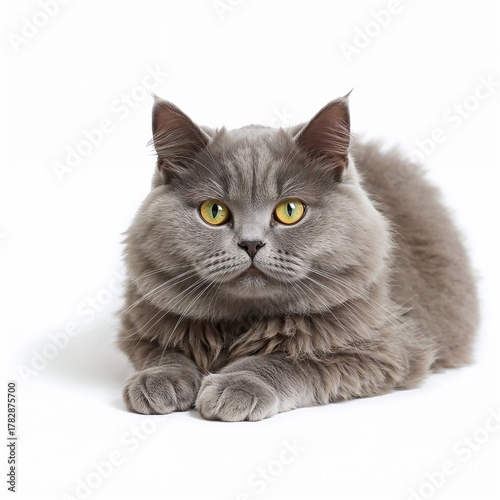 british cat isolated on white