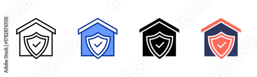 Home Insurance icon sheet multiple style collection