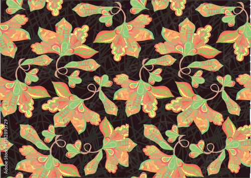 Indonesian batik motif, Batik is a technique of wax-resist dyeing applied to whole cloth, or cloth made using this technique originated from Indonesia