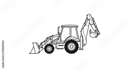Vector ilustration of buldozer 2