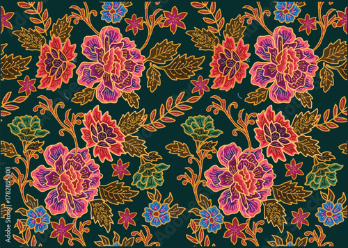 Indonesian batik motif, Batik is a technique of wax-resist dyeing applied to whole cloth, or cloth made using this technique originated from Indonesia