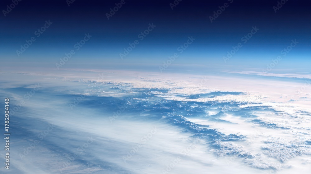 Fototapeta premium Earth atmosphere view from space