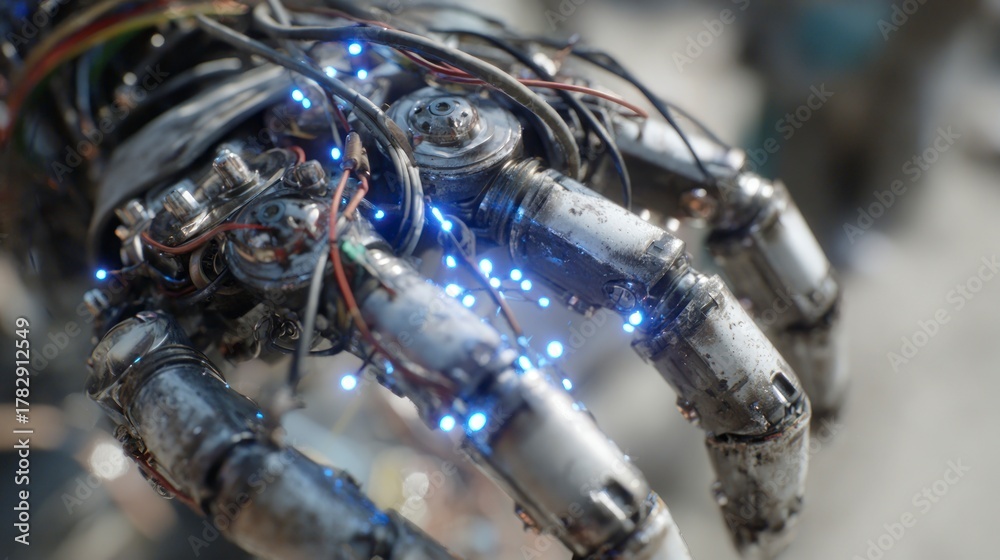Fototapeta premium Robotic hand close up