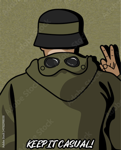 ultras vector design with abstrack background hooligan casual football  illustration