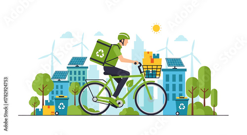 Eco-friendly Bicycle Delivery Service in a Green City.