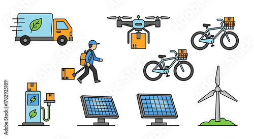 Eco-friendly delivery and renewable energy solutions.