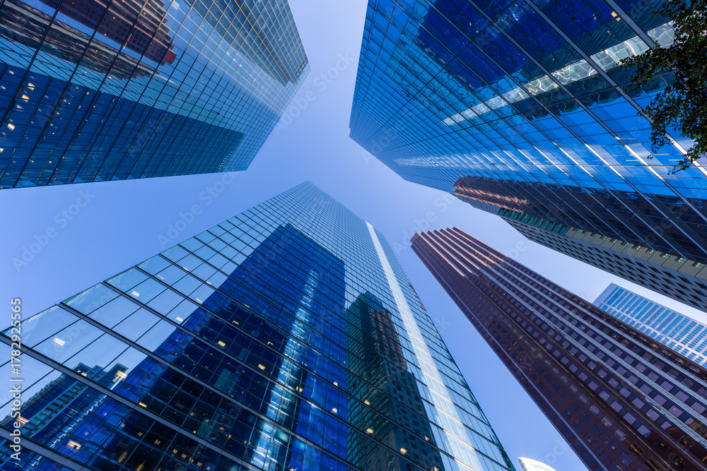 Fototapeta premium Toronto financial district skyline panorama with luxury condos and financial offices