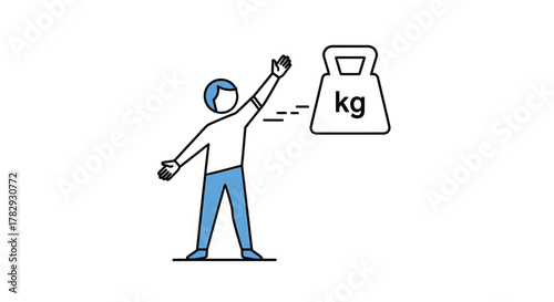 Person lifting heavy weight with one arm, showcasing strength and determination against a plain backdrop, symbolizing power and physical challenge.