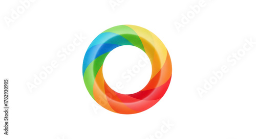 Free Download Colorful abstract ring illustration with smooth gradients and layered design - GFXLoad