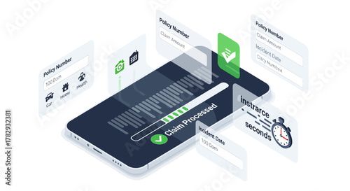 Digital Insurance Claim Processing with Mobile Phone Interface and RealTime Seconds