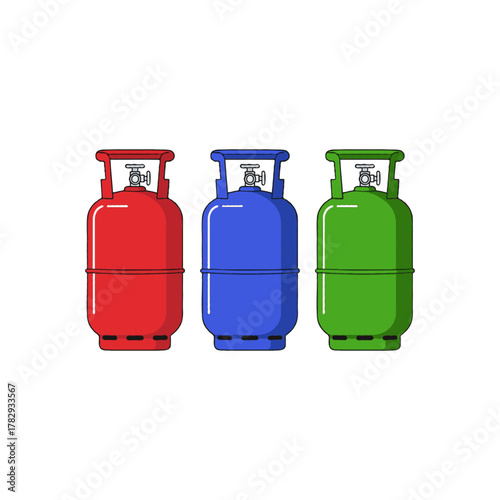 Colorful LPG Gas Cylinders for Home and Industrial Use
