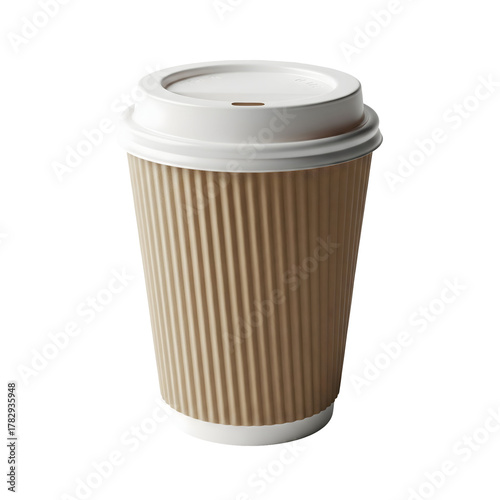 Wallpaper Mural A close-up shot of a takeaway coffee cup, focusing on the details of the cup, lid, and textured surface, isolated on transparent background Torontodigital.ca