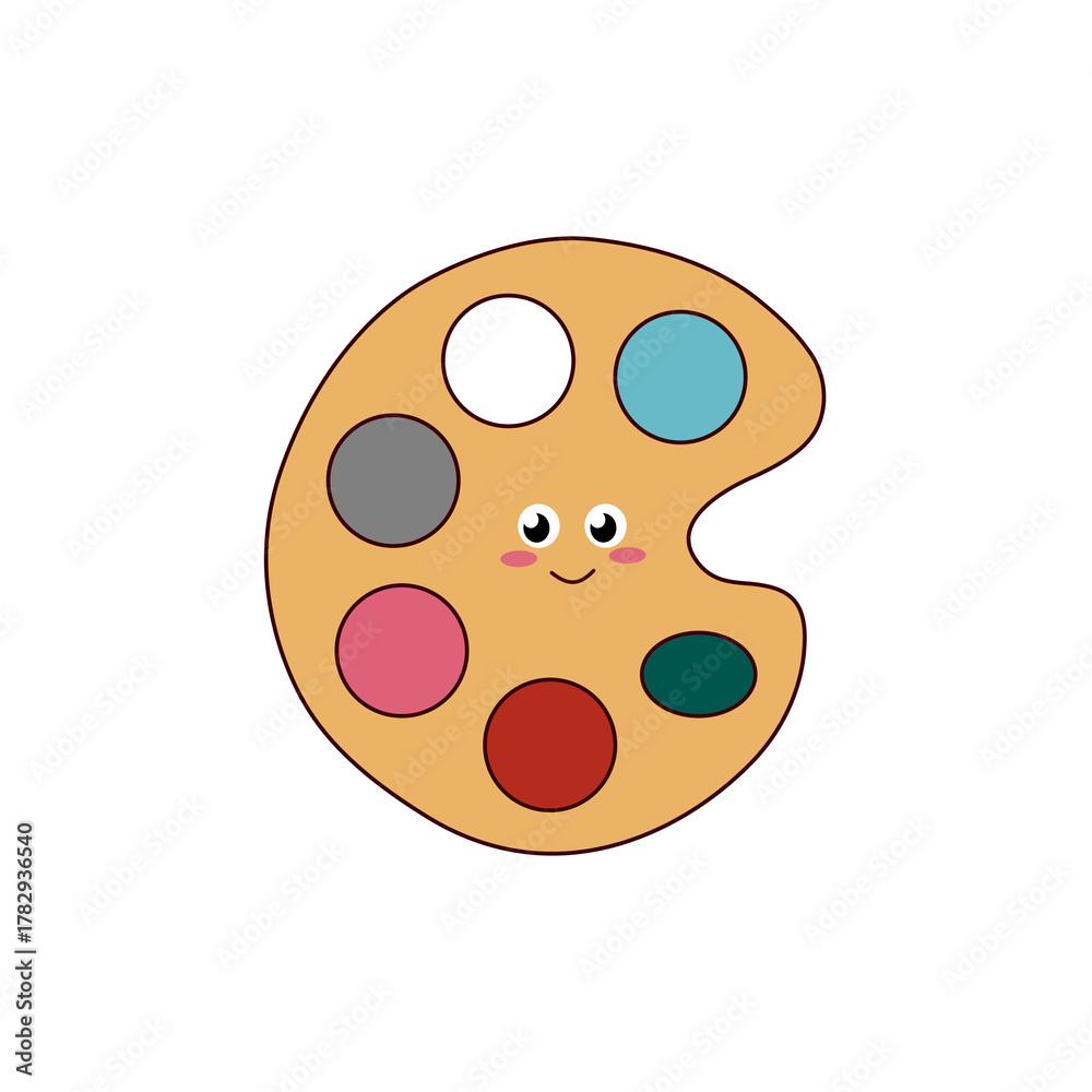 Fototapeta premium cute school supplies stickers