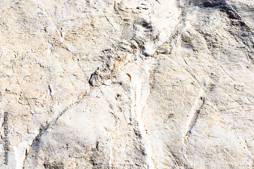 Real natural grunge rusted raw white marble stone surface texture as extracted from the mountain