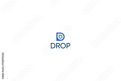 Letter D water drop pure and eco friendly organic logo 