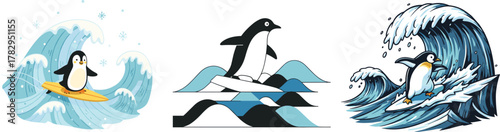 Penguin Surfing Ocean Wave Icon Set

Penguin Surfing Ocean Wave Icon Set