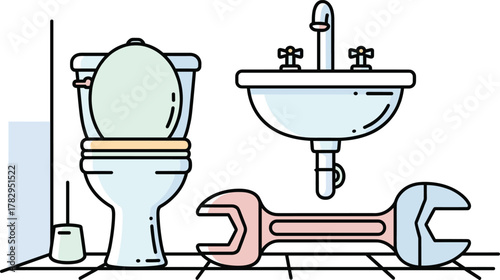 vector illustration of toilet