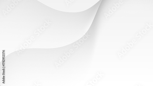 Abstract grey wave lines. Vector illustration. Shiny moving lines design element. Technology abstract lines on white background. Gray wave curve lines abstract background. Modern backdrop design.