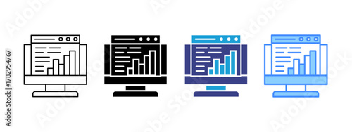 CRM  icon set multiple style collection