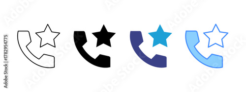 Call  icon set multiple style collection