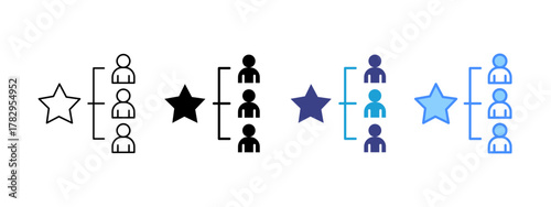 Customer Review icon set multiple style collection