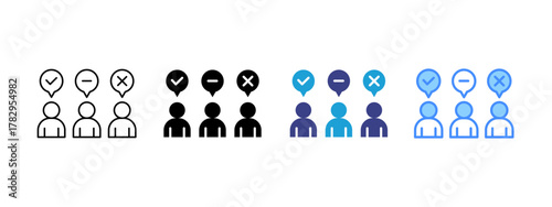 Customer Review icon set multiple style collection