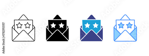 Mail icon set multiple style collection