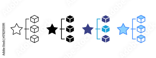 Product  icon set multiple style collection