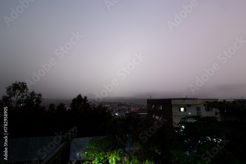 Beautiful rainy twilight in the city of Turmalina, Minas Gerais, Brazil.