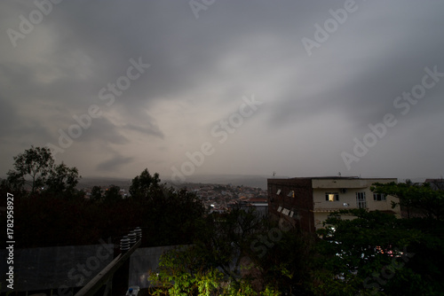 Beautiful rainy twilight in the city of Turmalina, Minas Gerais, Brazil.