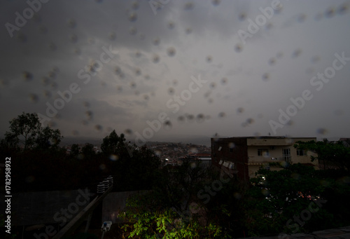 Beautiful rainy twilight in the city of Turmalina, Minas Gerais, Brazil.