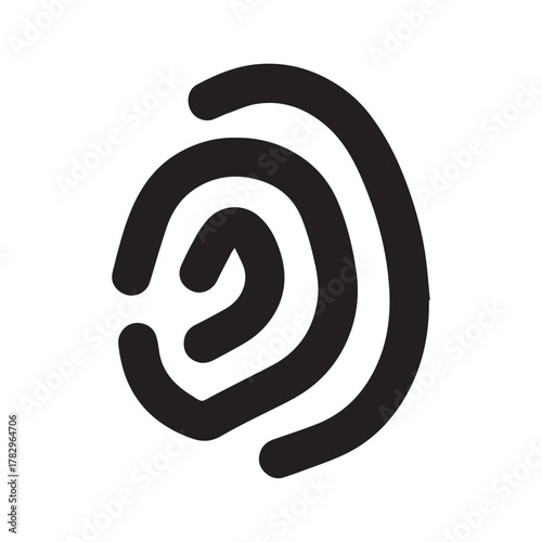 Abstract Geometric Fingerprint Design Representing Order Precision and Technology