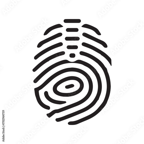 Tech Circuit Fingerprint Logo Representing Digital Security and Connection