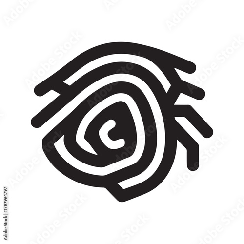 Pixel Digital Fingerprint Logo Showing Cyber Security and Identity Protection