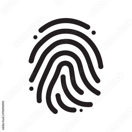 Interwoven Wire Fingerprint Logo Representing Connection and Modern Communication