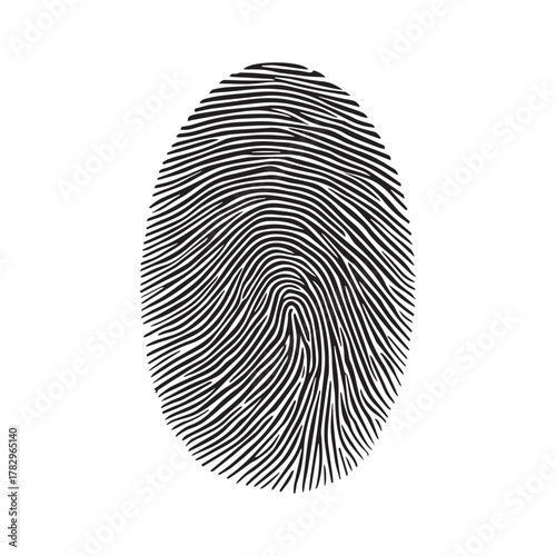 Geometric Sharp Fingerprint Design Representing Precision and Digital Identity