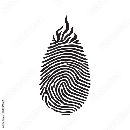 World Map Line Fingerprint Design Showing International Collaboration and Harmony