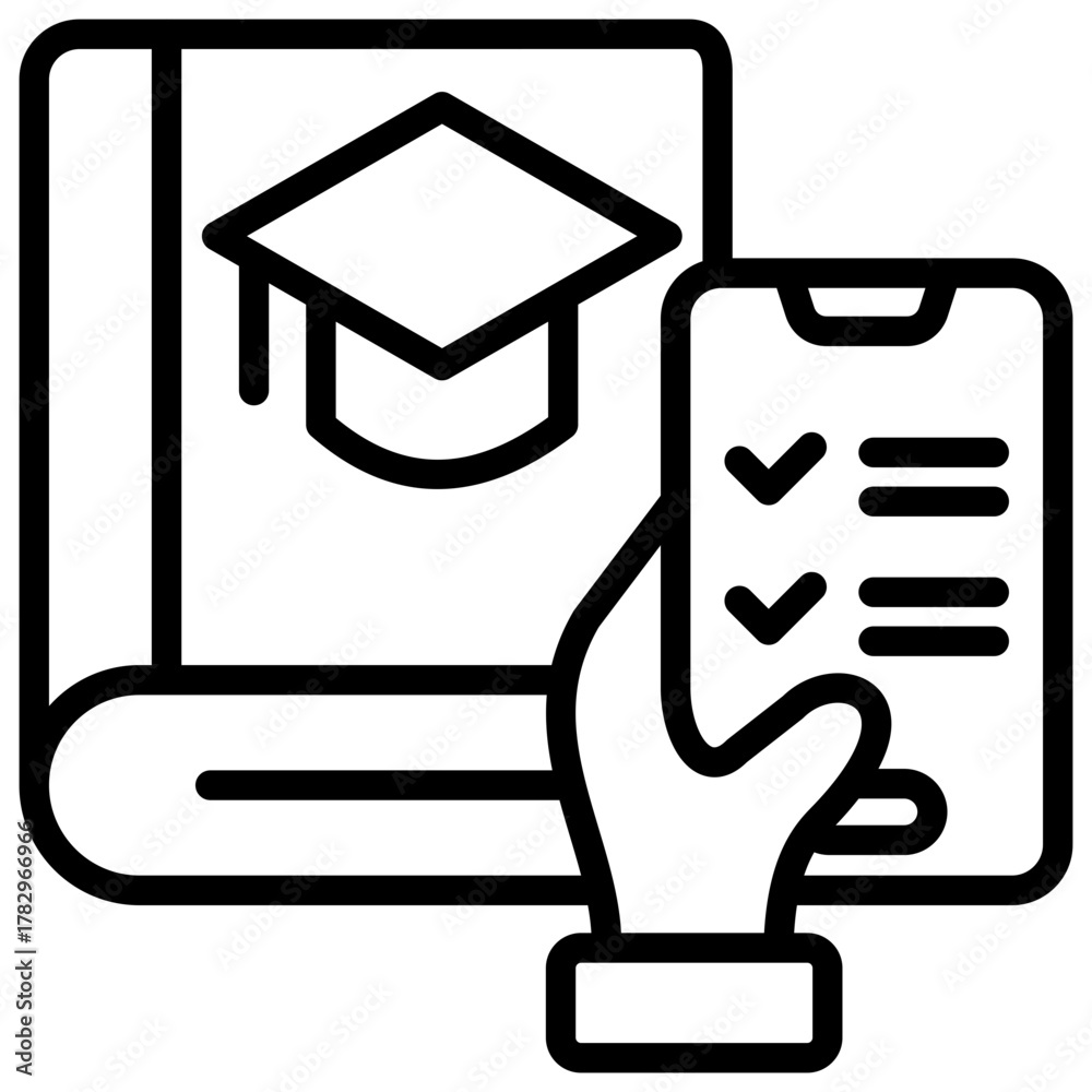 Fototapeta premium Curriculum Icon Element For Design