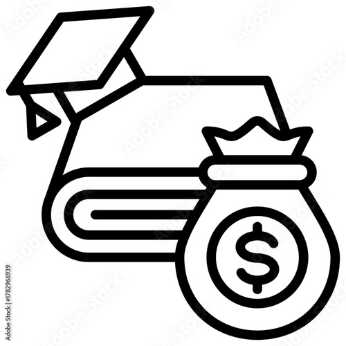 Education Funding  Icon Element For Design