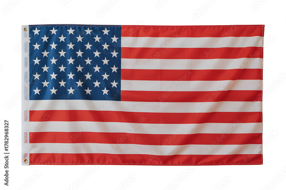Obraz premium Vibrant American flag waving proudly, symbolizing patriotism, freedom, and national pride for any patriotic occasion.