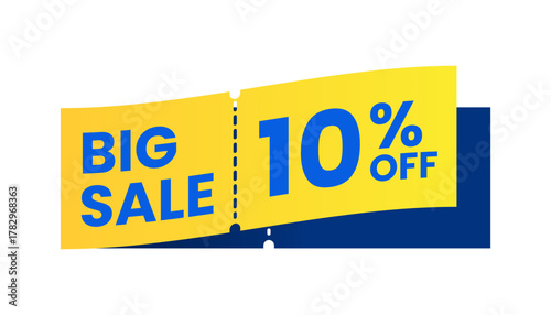 Big Sale 10% Off Discount Coupon Design