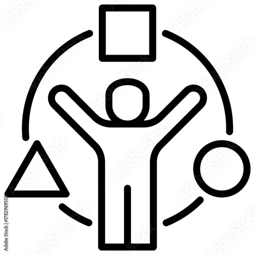 Adaptability  Icon Element For Design