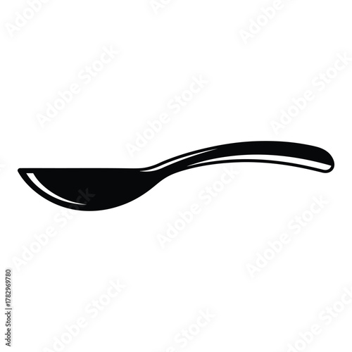 Simple illustration of a spoon isolated on white background for designs