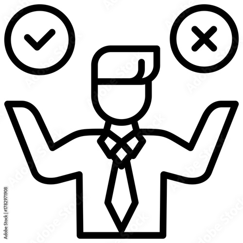 Decision Making  Icon Element For Design