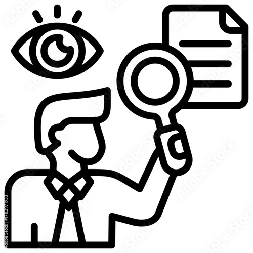 Oversight  Icon Element For Design