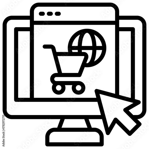 E-Commerce  Icon Element For Design