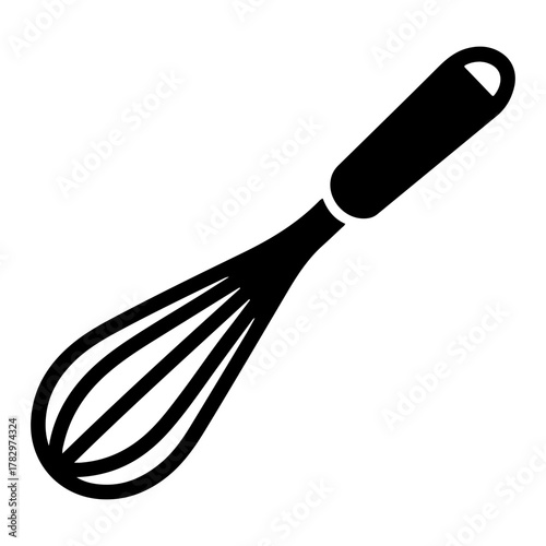 Black silhouette of a whisk