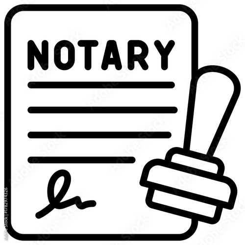 Notary  Icon Element For Design