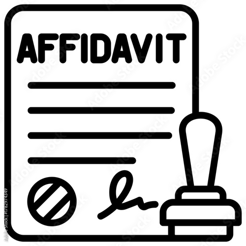 Affidavit  Icon Element For Design
