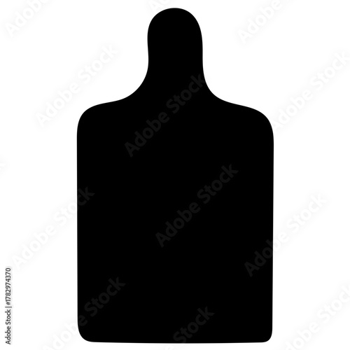 Black silhouette of a human shaped target